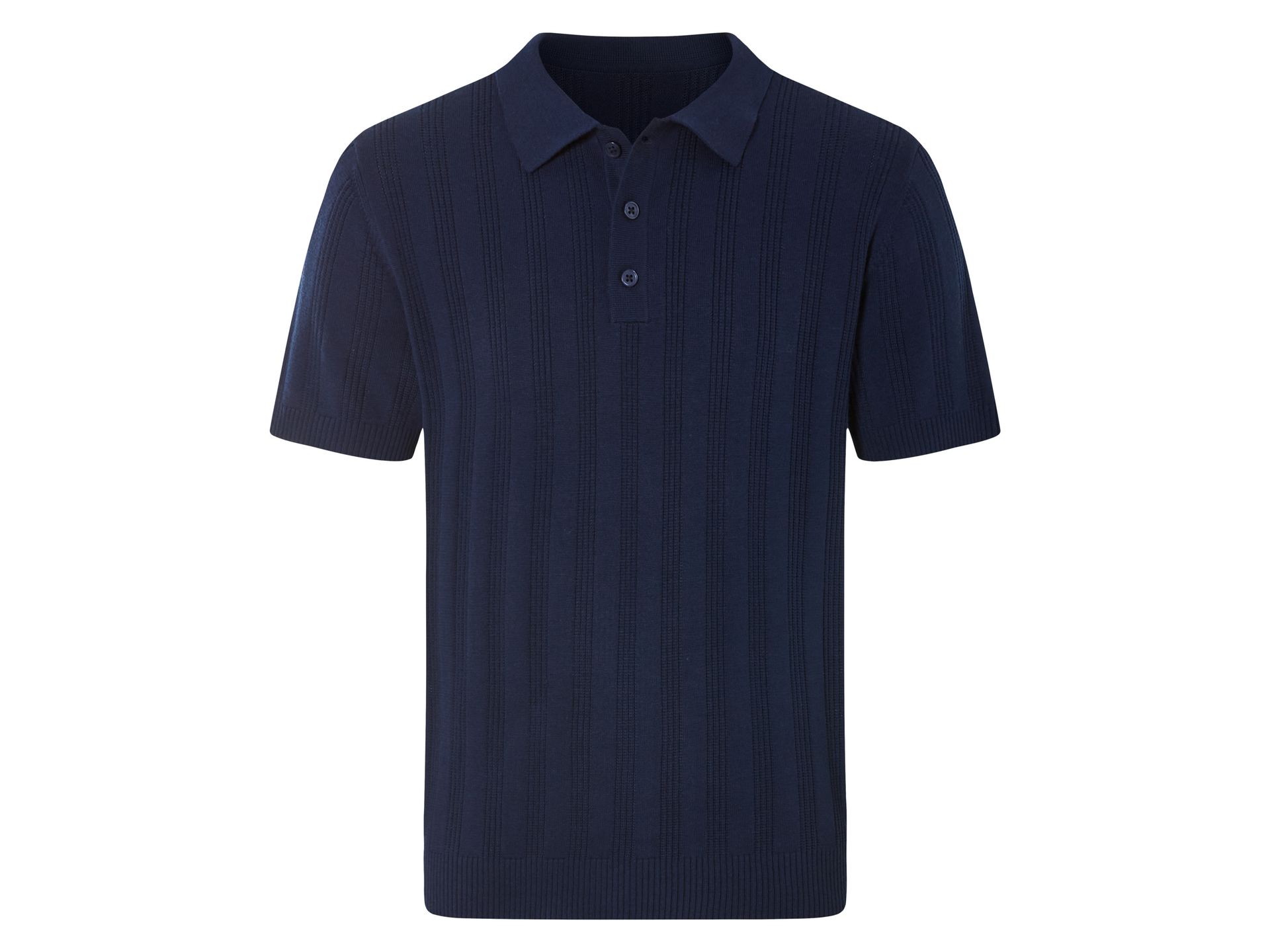 LIVERGY® Koszulka polo męska z dzianiny (Granatowy, M (48/50))