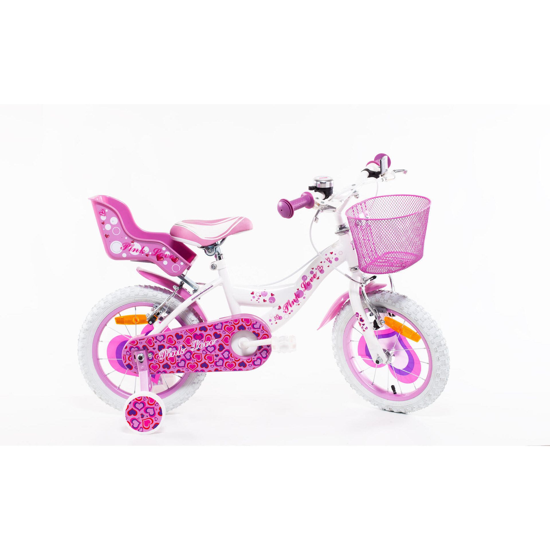 SCH Pink Love rower dziecięcy, biały, 14
