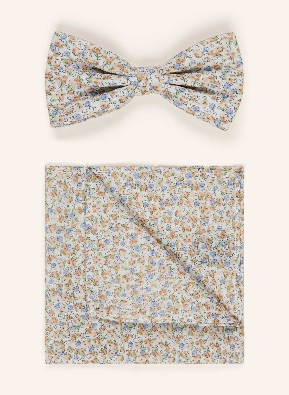 Prince Bowtie Zestaw: Mucha Z Poszetką beige
