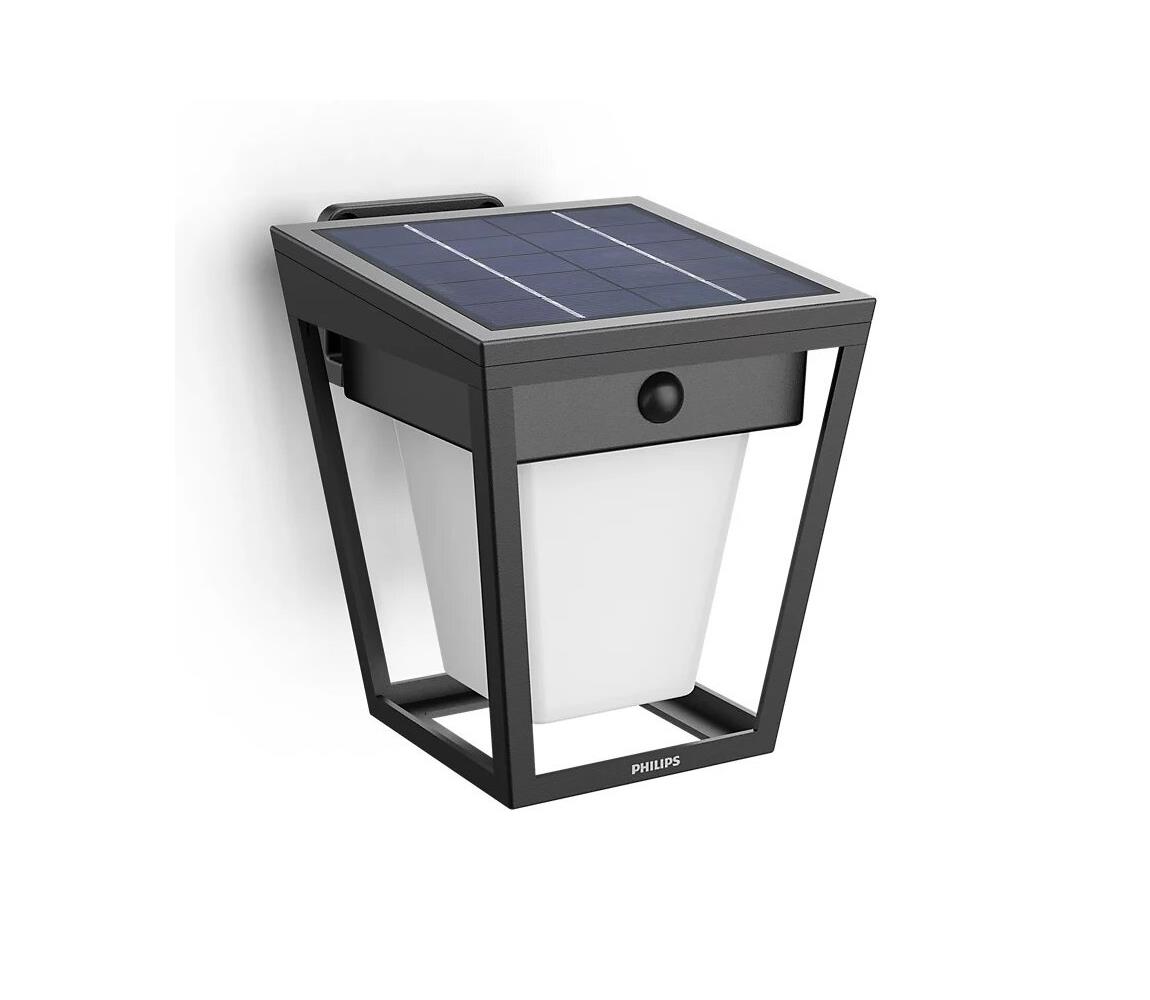 Philips-LED Kinkiet solarny z czujnikiem NISSA LED/1,8W/3,7V 3000K IP44