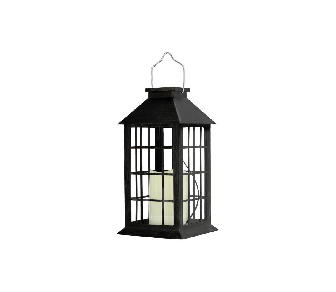 LED Lampa solarna wisząca LED/0,02W/1,2V 2700K IP44 czarna