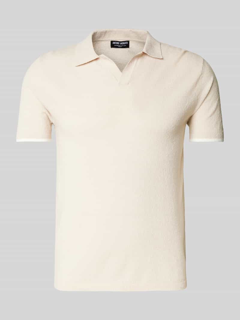 Koszulka polo o kroju slim fit z dekoltem w serek