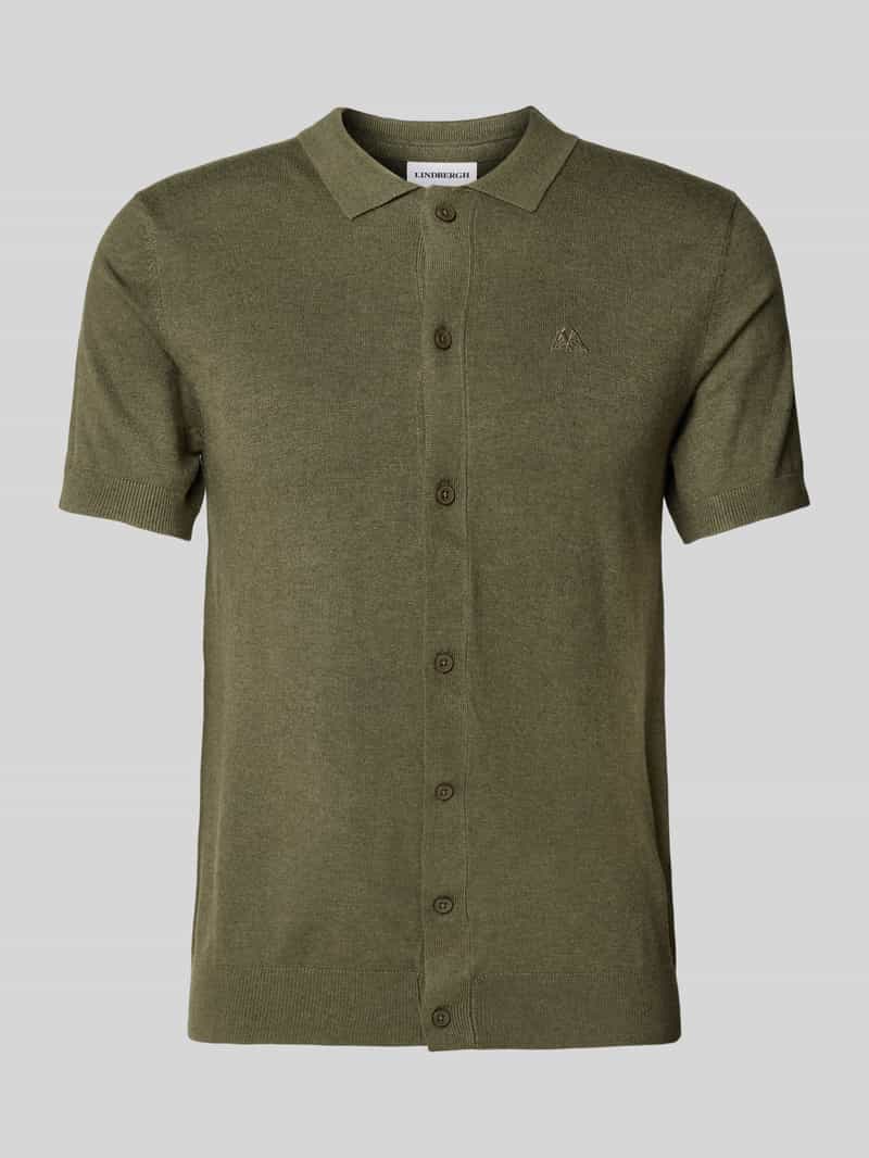 Koszula casualowa o kroju slim fit z wyhaftowanym logo model ‘Ecovero’