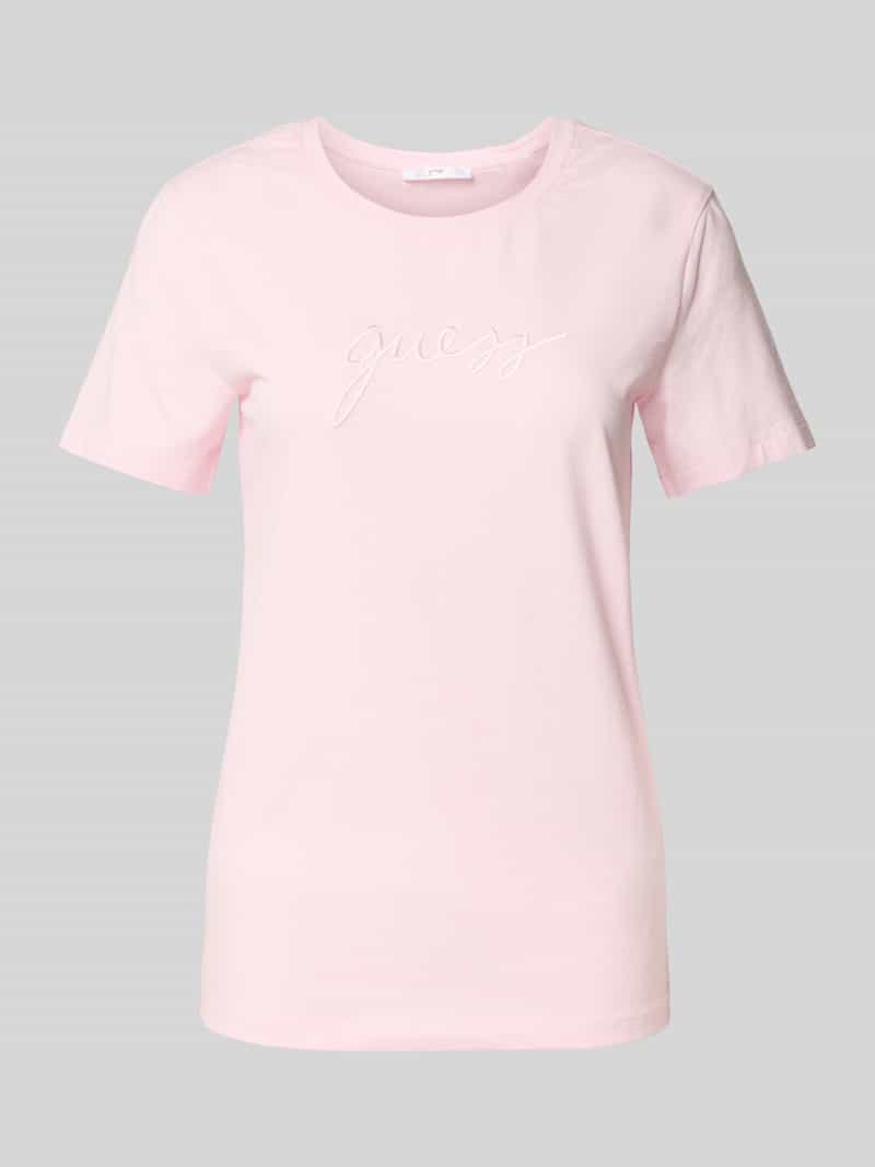 T-shirt z wyhaftowanym logo model ‘LUCIA’