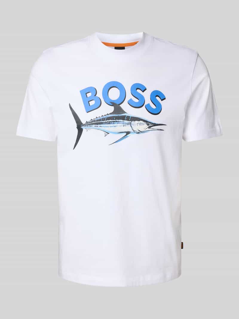 T-shirt z nadrukiem z logo i motywem model ‘Bossfish’