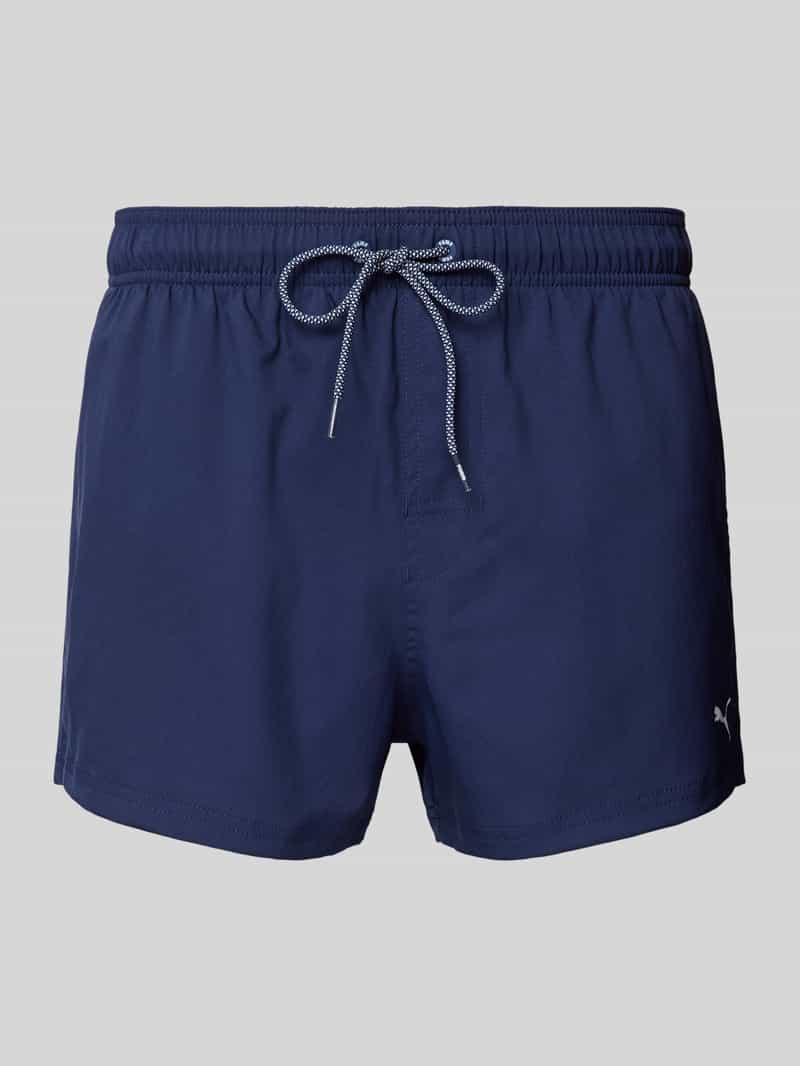 Spodenki kąpielowe o kroju regular fit z nadrukiem z logo
