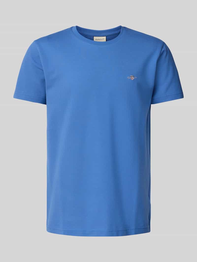T-shirt o kroju slim fit z wyhaftowanym logo