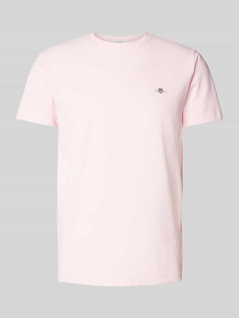 T-shirt o kroju slim fit z wyhaftowanym logo