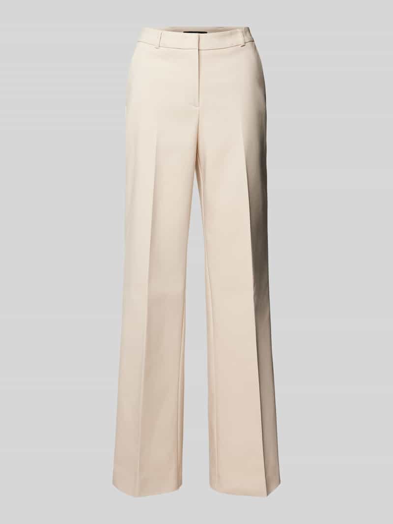 Spodnie materiałowe z prostą nogawką w kant