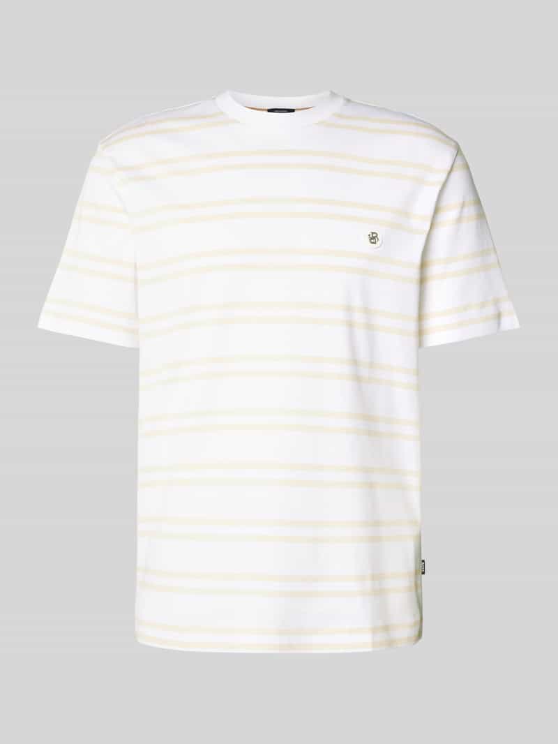 T-shirt z detalem z logo model ‘Taut’