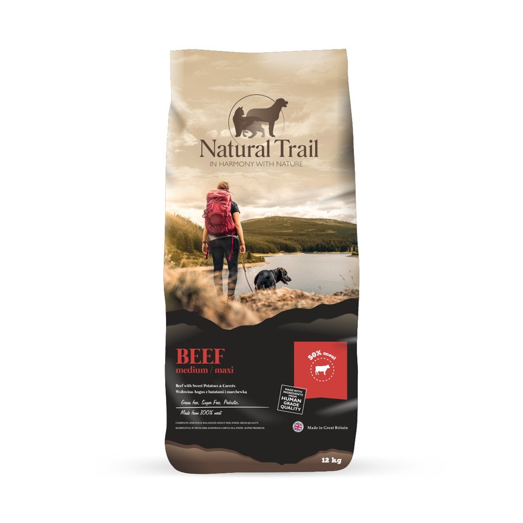 NATURAL TRAIL Dog GF Angus Beef with Sweet Potatoes & Carrots 12kg