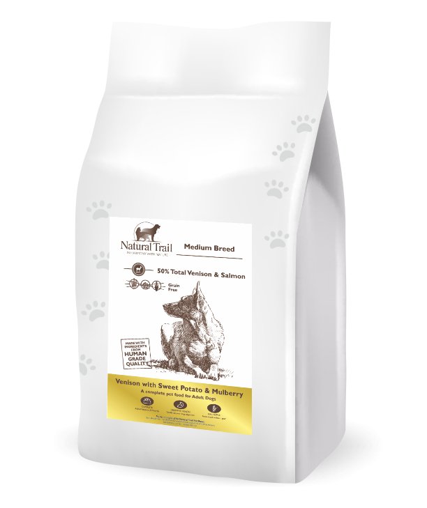 NATURAL TRAIL Dog GF Venison with sweet potatoes & mulberry 12kg