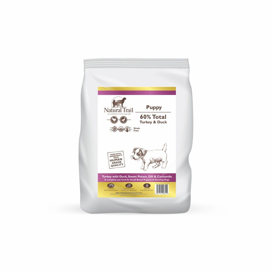 NATURAL TRAIL Dog GF PUPPY Small Breed Turkey with Duck & sweet potatoes 2kg