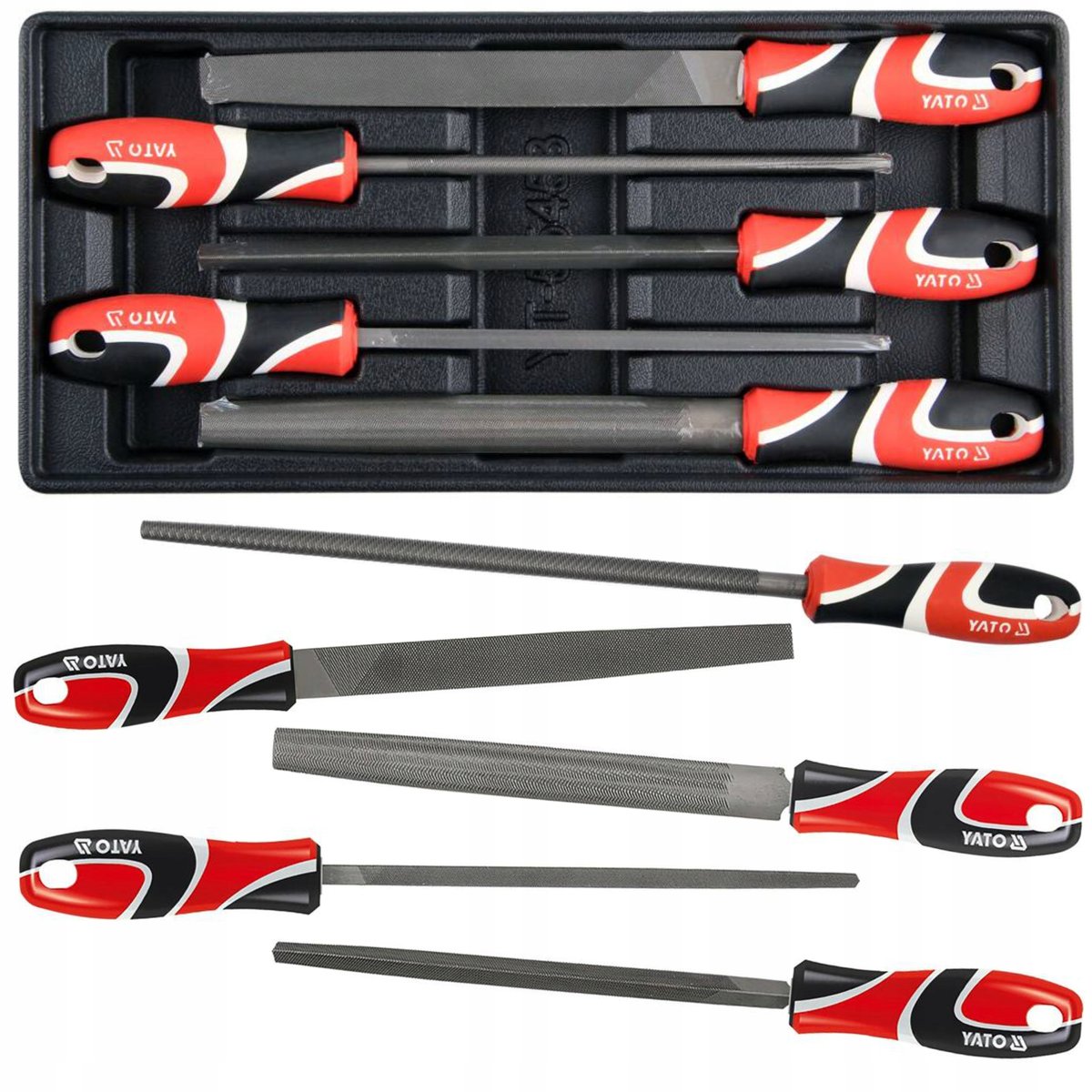 YATO ZESTAW WKŁAD DO SZUFLADY ZESTAW PILNIKÓW 5 CZĘSCI YT-55453