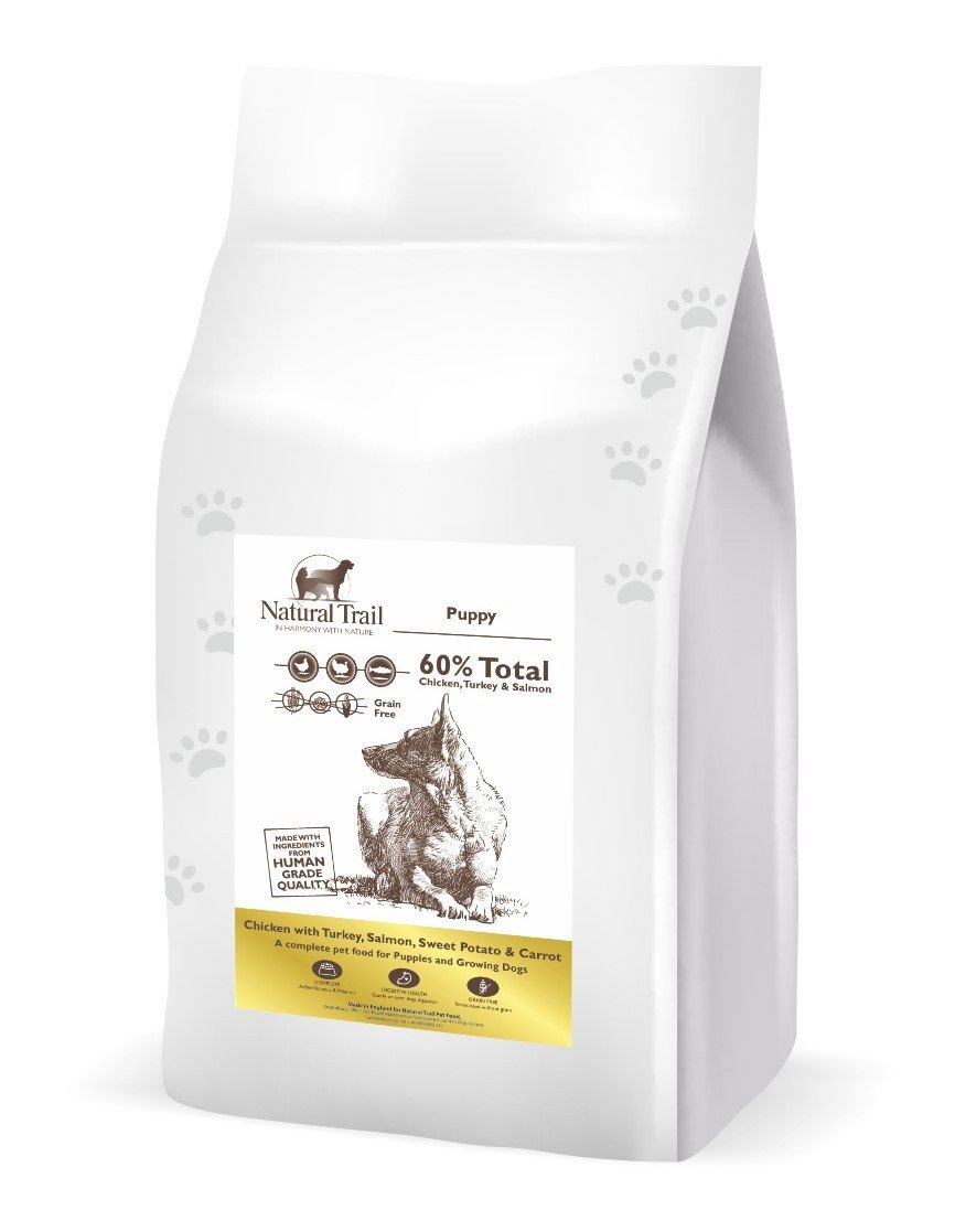NATURAL TRAIL Dog GF Puppy Chicken with Sweet Potatoe, Carrots & Peas 12kg