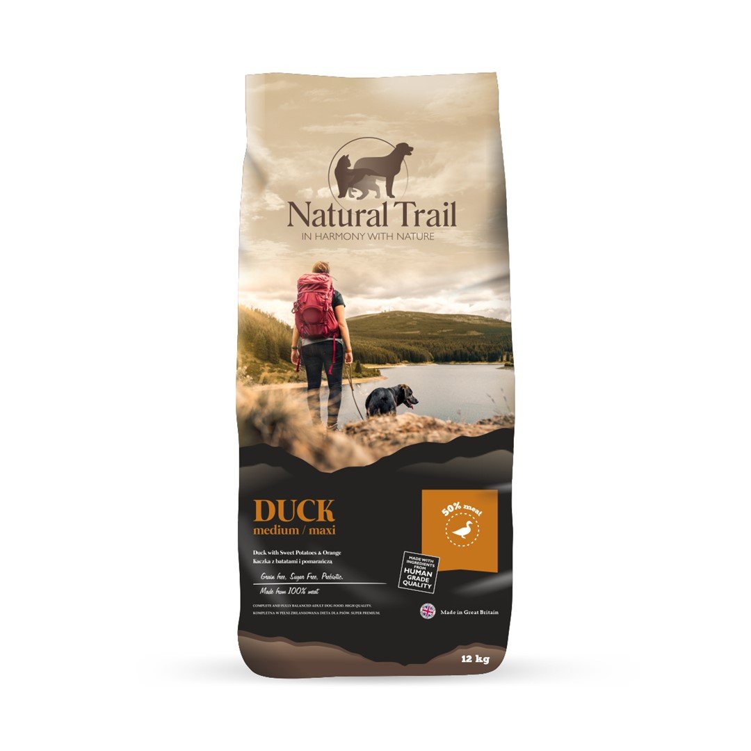 NATURAL TRAIL Dog GF Duck with sweet potatoes & orange 12kg
