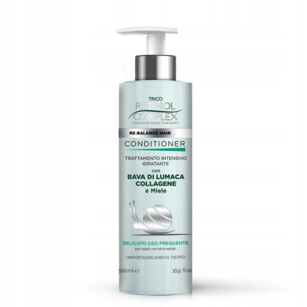 Odżywka do włosów ze Śluzem Ślimaka, Kolagenem,Miodem Retinol Complex 500ml