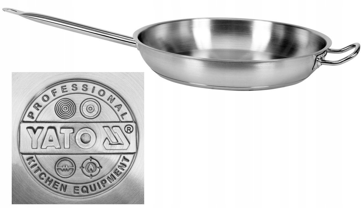 YATO PATELNIA GASTRONOMICZNA INDUKCJA GAZ PRO 36CM