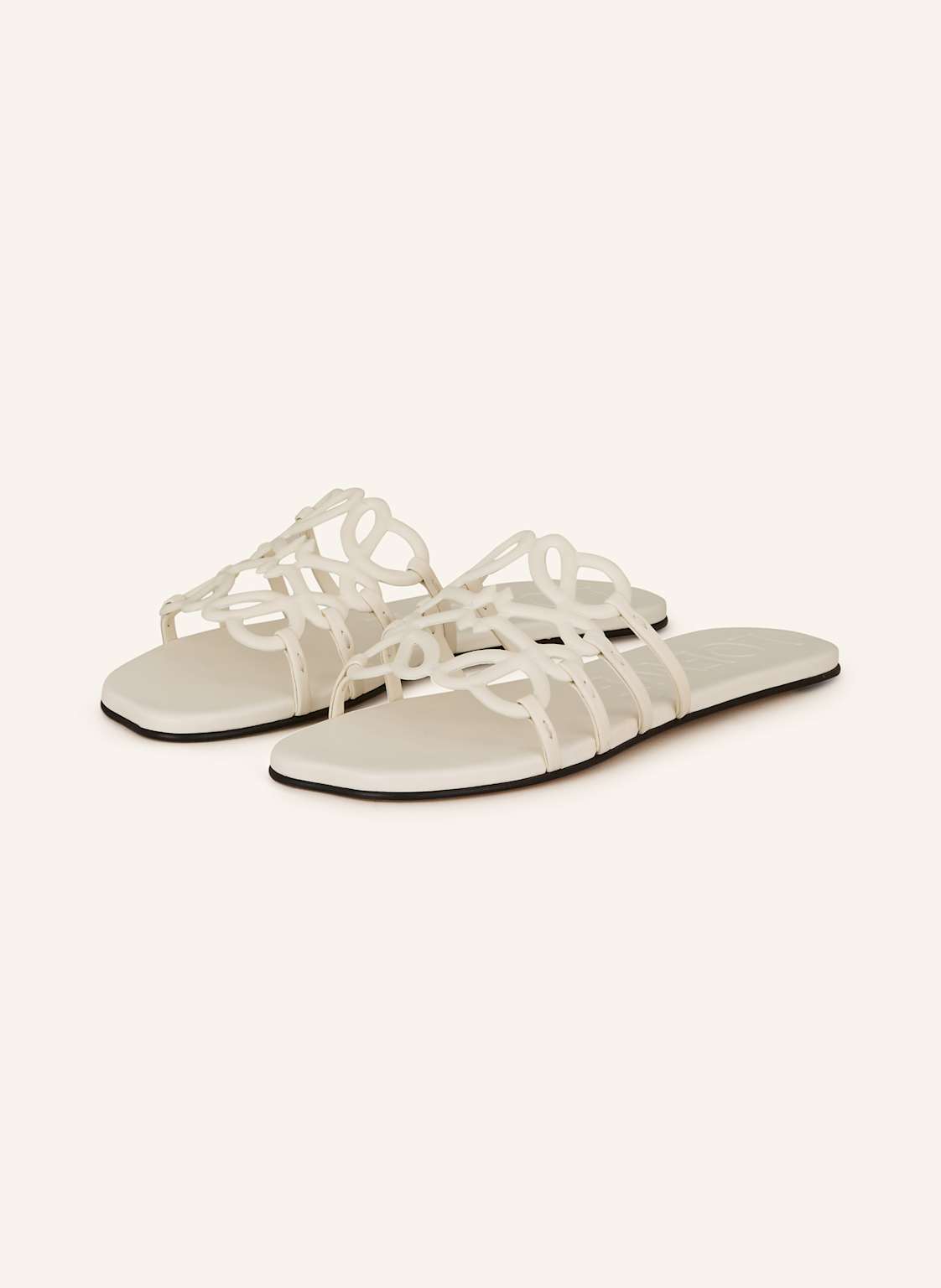 Loewe Klapki Petal Anagram weiss