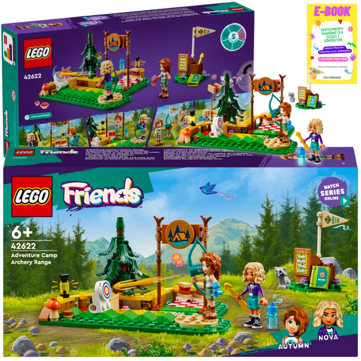 LEGO FRIENDS - STRZELNICA NA LETNIM OBOZIE ŁUCZNICZYM 42622 KLOCKI PREZENT + EBOOK