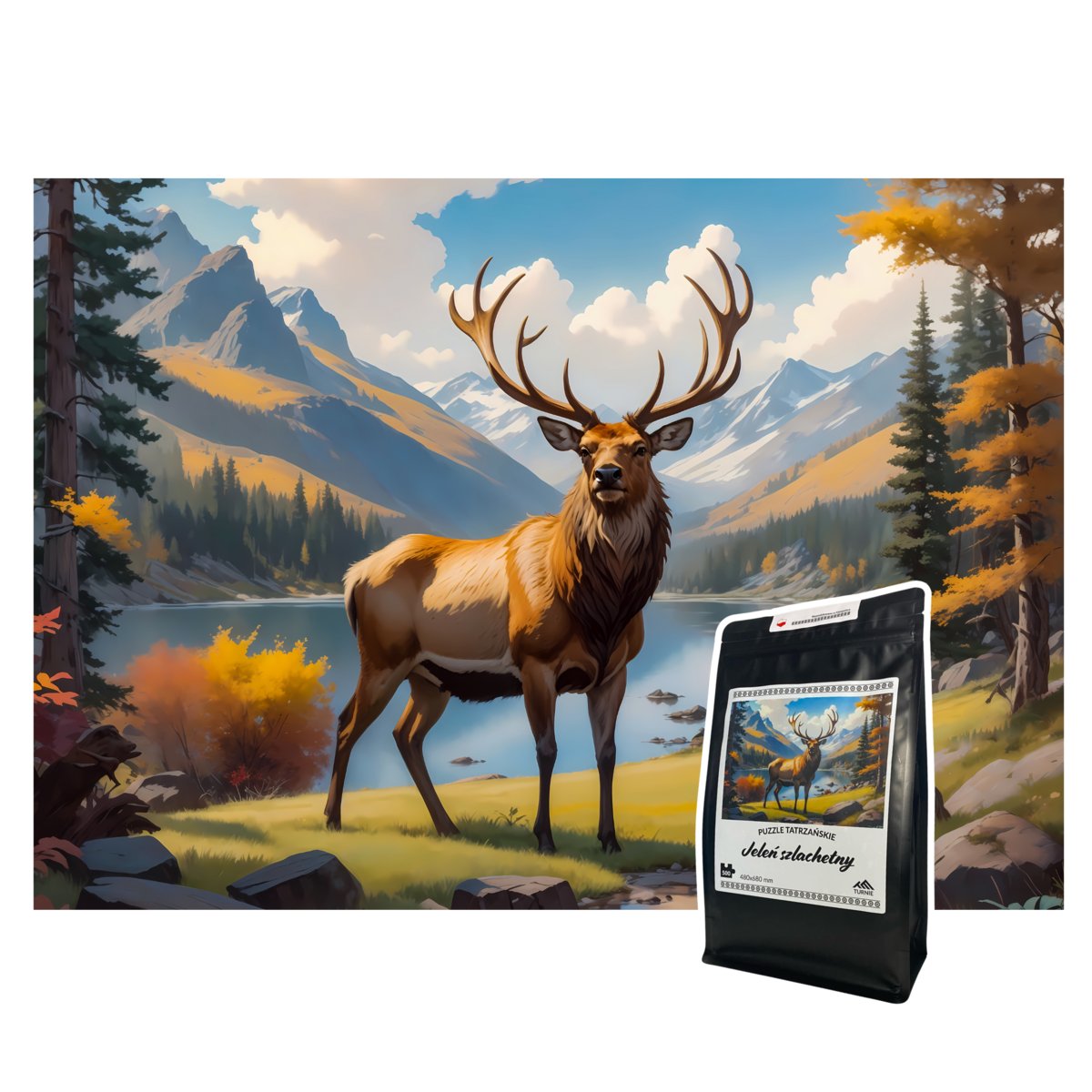 Puzzle 500 el TATRY Jeleń szlachetny 48x68cm