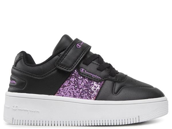 Buty dziecięce Champion S32612KK001 REBOUND PLATFORM SPARKLE G PS Czarne