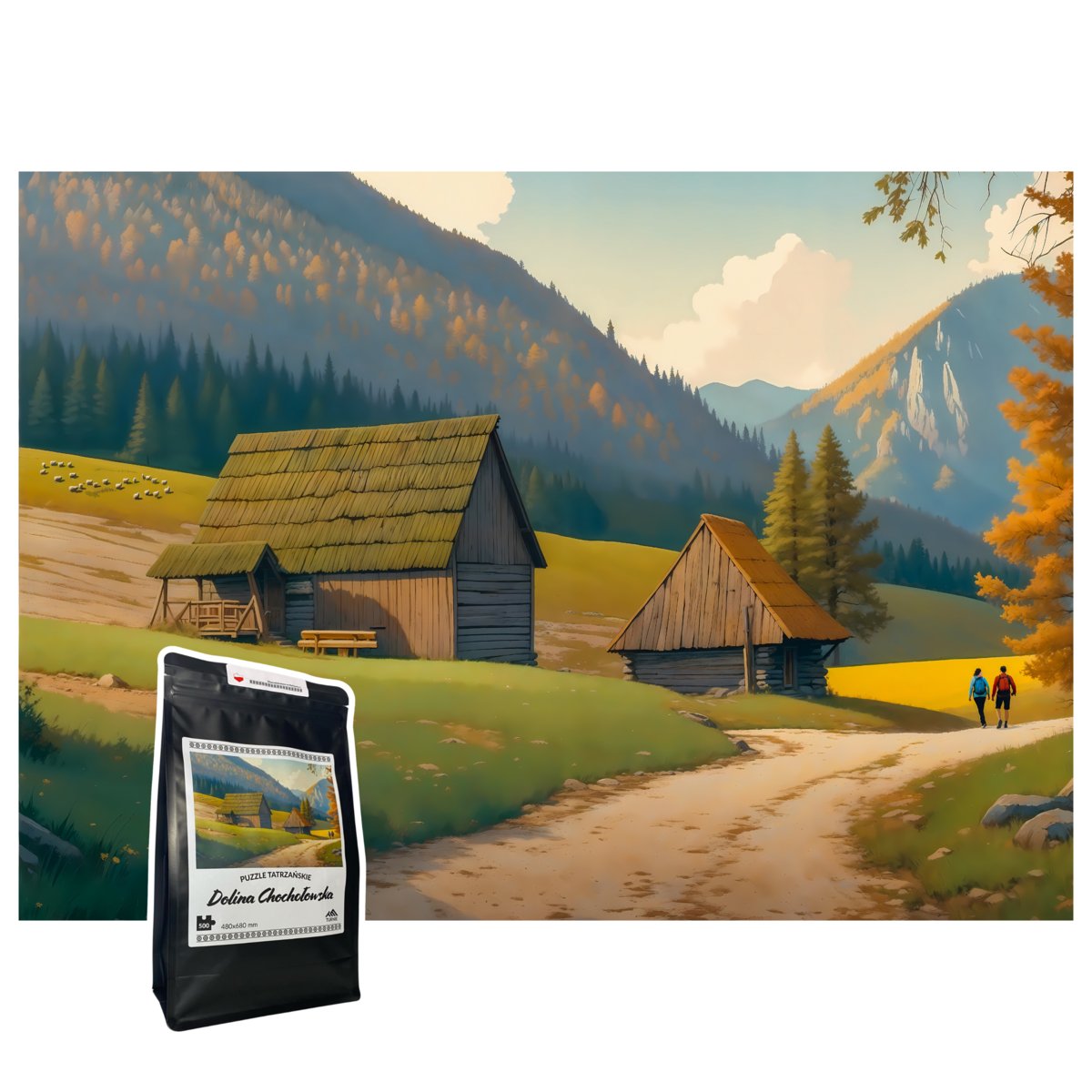 Puzzle 500el TATRY Dolina Chochołowska 48x68cm