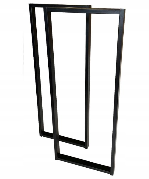 Nogi metalowe Do stołu Loft Industrial czarne 40x100 cm Profil 4x2 cm 2 szt