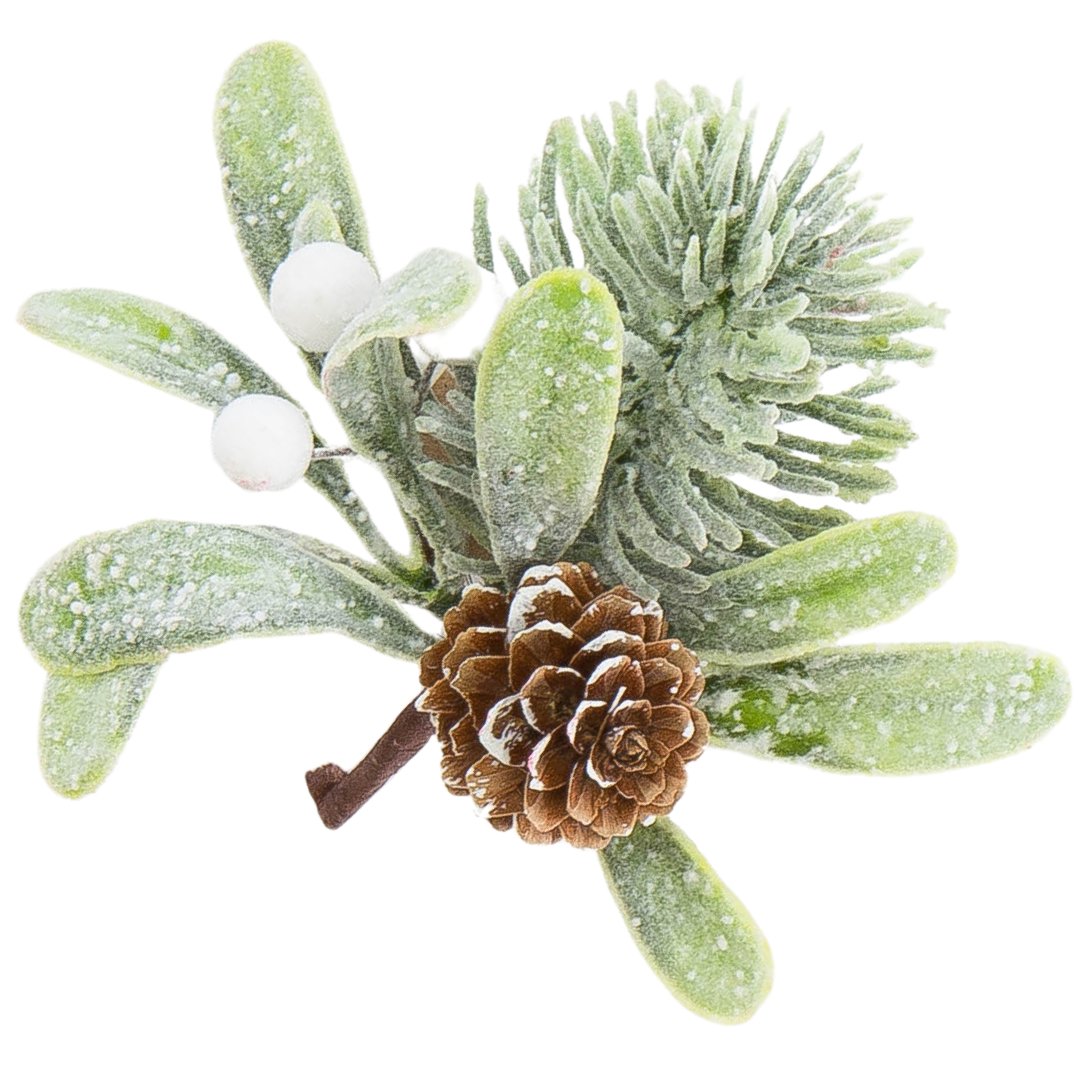 [68xb5101] Gałązka świąteczna z szyszką pik 13cm