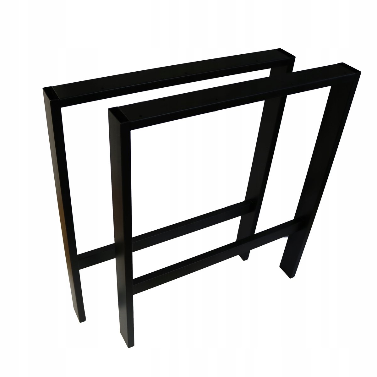 Nogi metalowe A Do stołu Loft Industrial czarne 60x72 cm Profil 6x2cm 2 szt