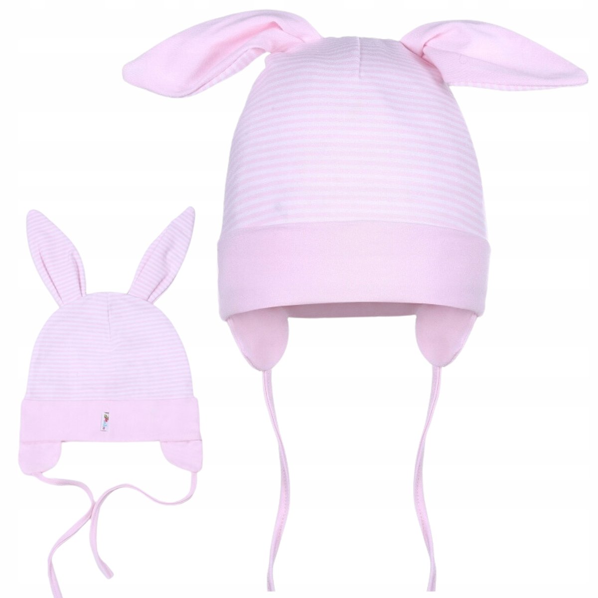CZAPKA DZIECIĘCA WYWIJANA WIĄZANA Z USZAMI R.40