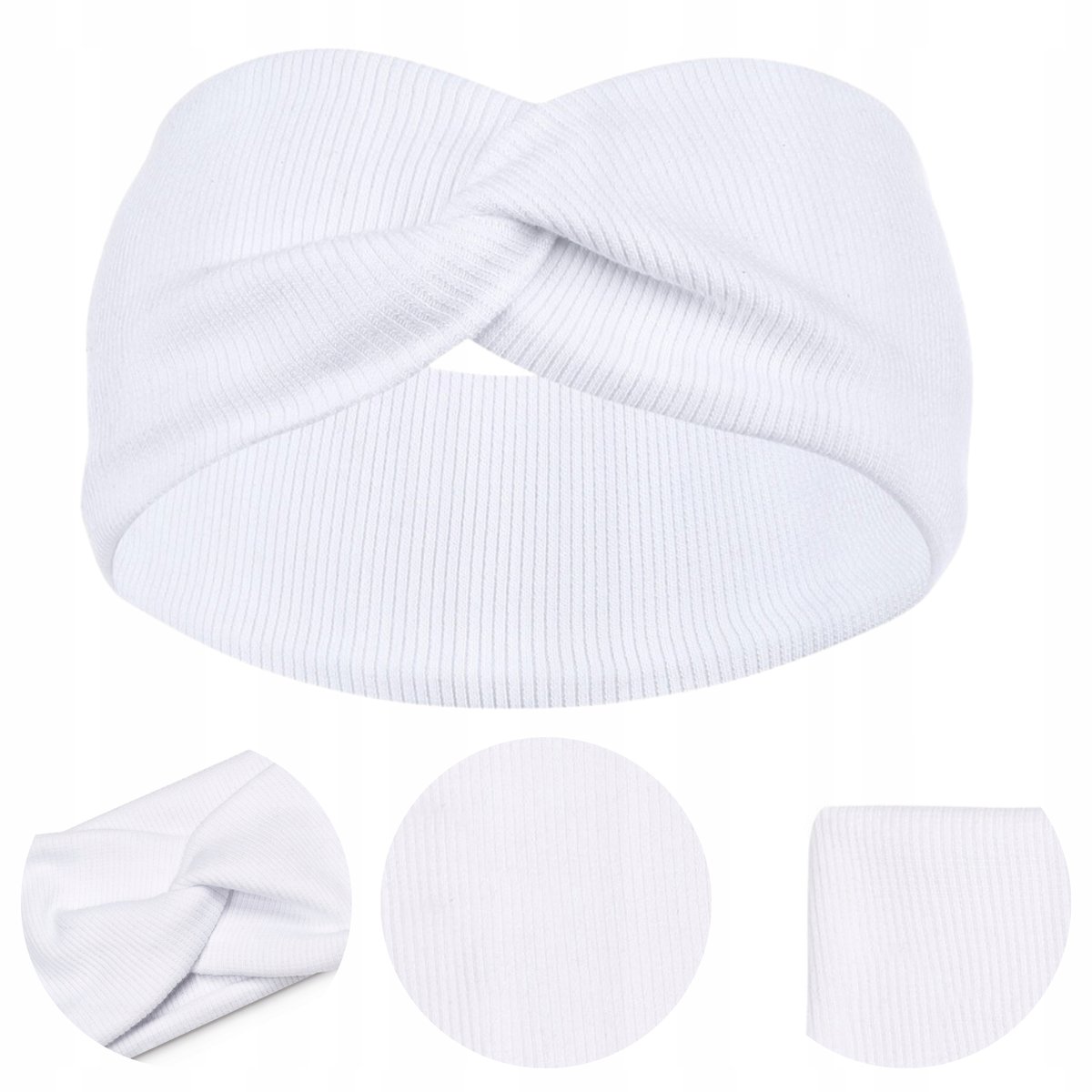 OPASKA BAWEŁNIANA PRZEPLATANA PODWÓJNA NA WIOSNĘ LATO JESIEŃ 40-46 BIAŁA