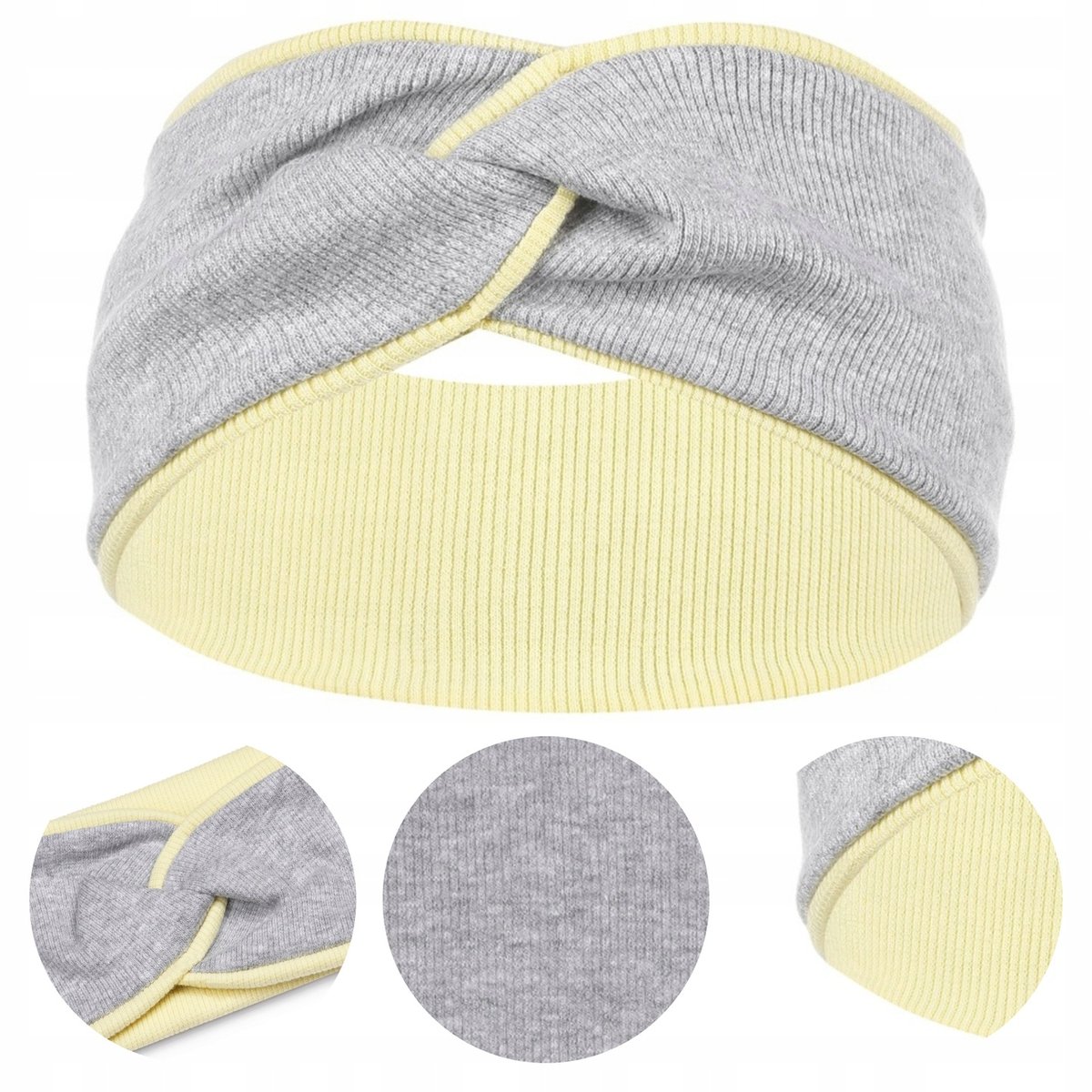 OPASKA DZIECIĘCA BAWEŁNIANA PRZEPLATANA BAWEŁNA 95% SZARA ŻÓŁTA 48-52