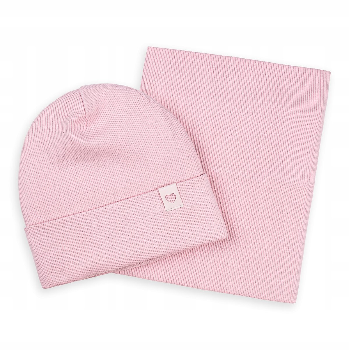 KOMPLET DZIECIĘCY ZIMOWY JESIENNY CZAPKA ZIMOWA + KOMIN PRĄŻEK POLAR 40-46