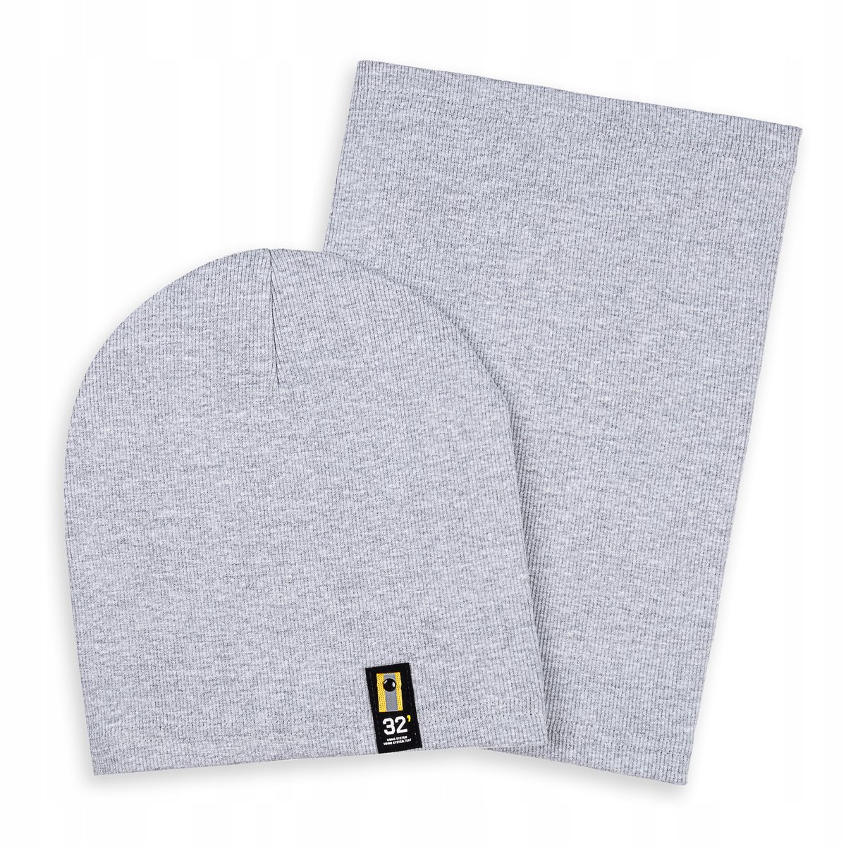 KOMPLET CHŁOPIĘCY WIOSENNY JESIENNY CZAPKA + KOMIN PRĄŻEK BAWEŁNA 52-56