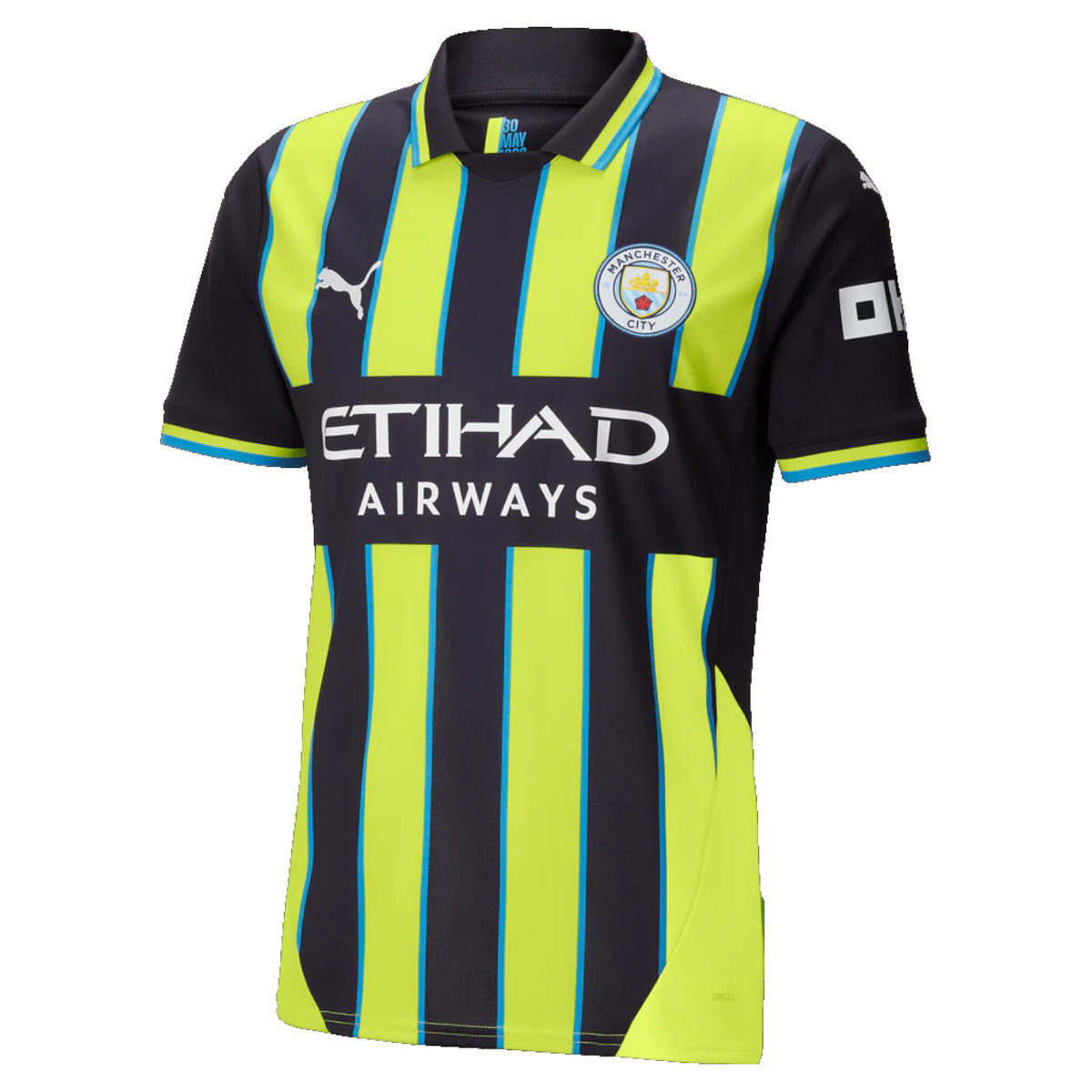 Koszulka męska Puma 77508602 MCFC AWAY JERSEY REPLICA Czarna