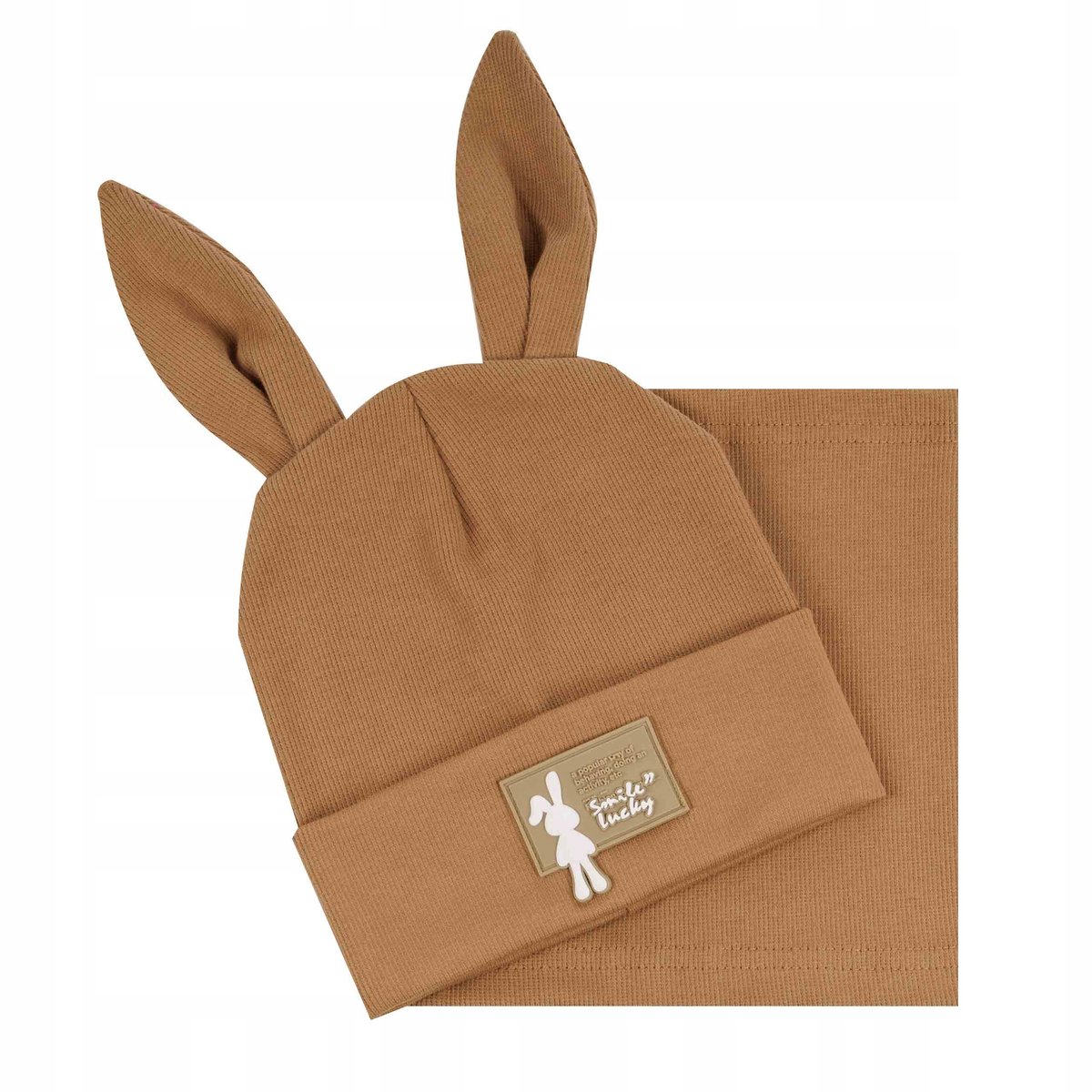 LETNI WIOSENNY DZIECIĘCY KOMPLET CZAPKA Z USZAMI + KOMIN TUBA 40-44