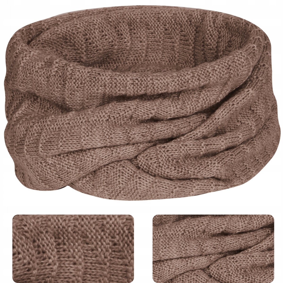 KOMIN DAMSKI JESIENNY ZIMOWY CIEPŁY TUBA BEŻOWY BEŻ POLSKA MARKA