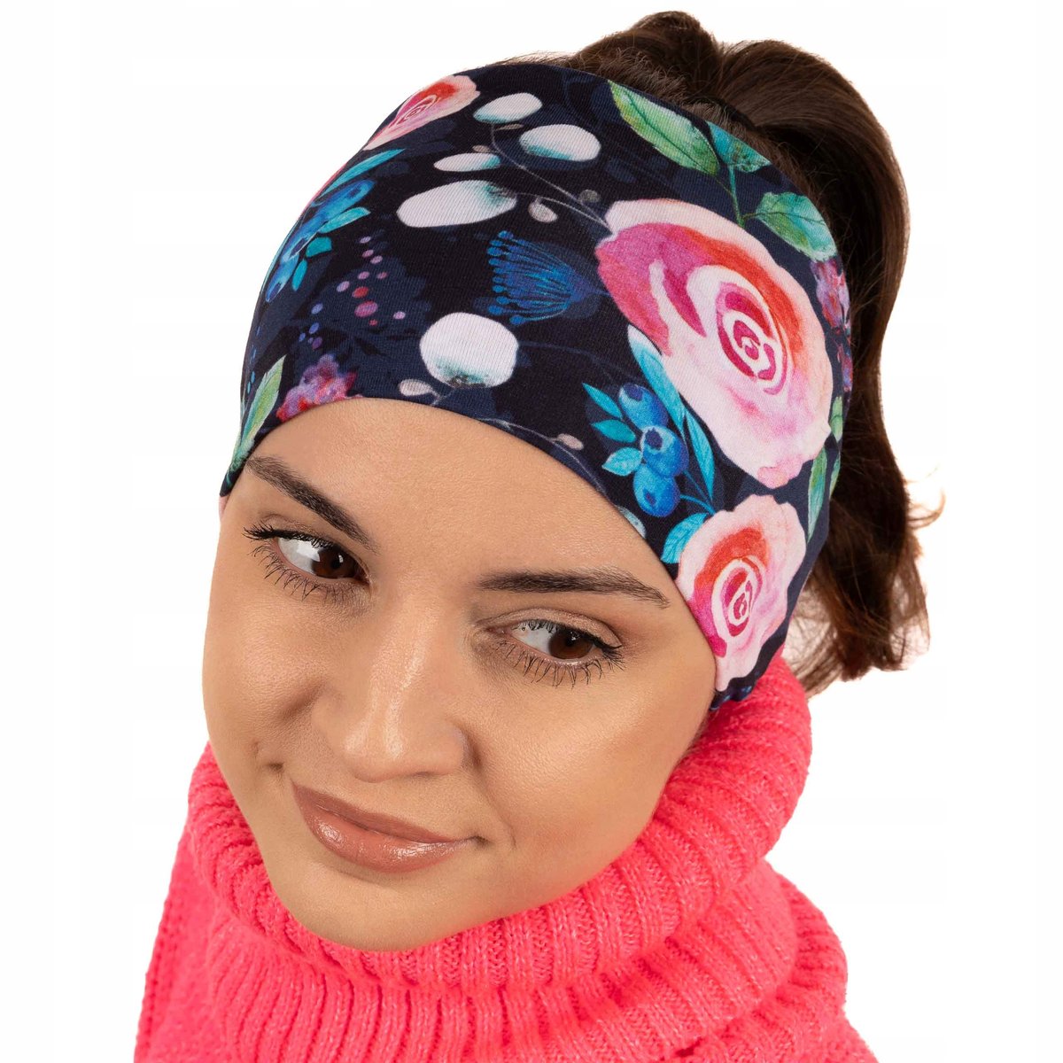 SZEROKA OPASKA DAMSKA TURBAN NA GŁOWĘ NA USZY DO WŁOSÓW NA JESIEŃ WIOSNĘ