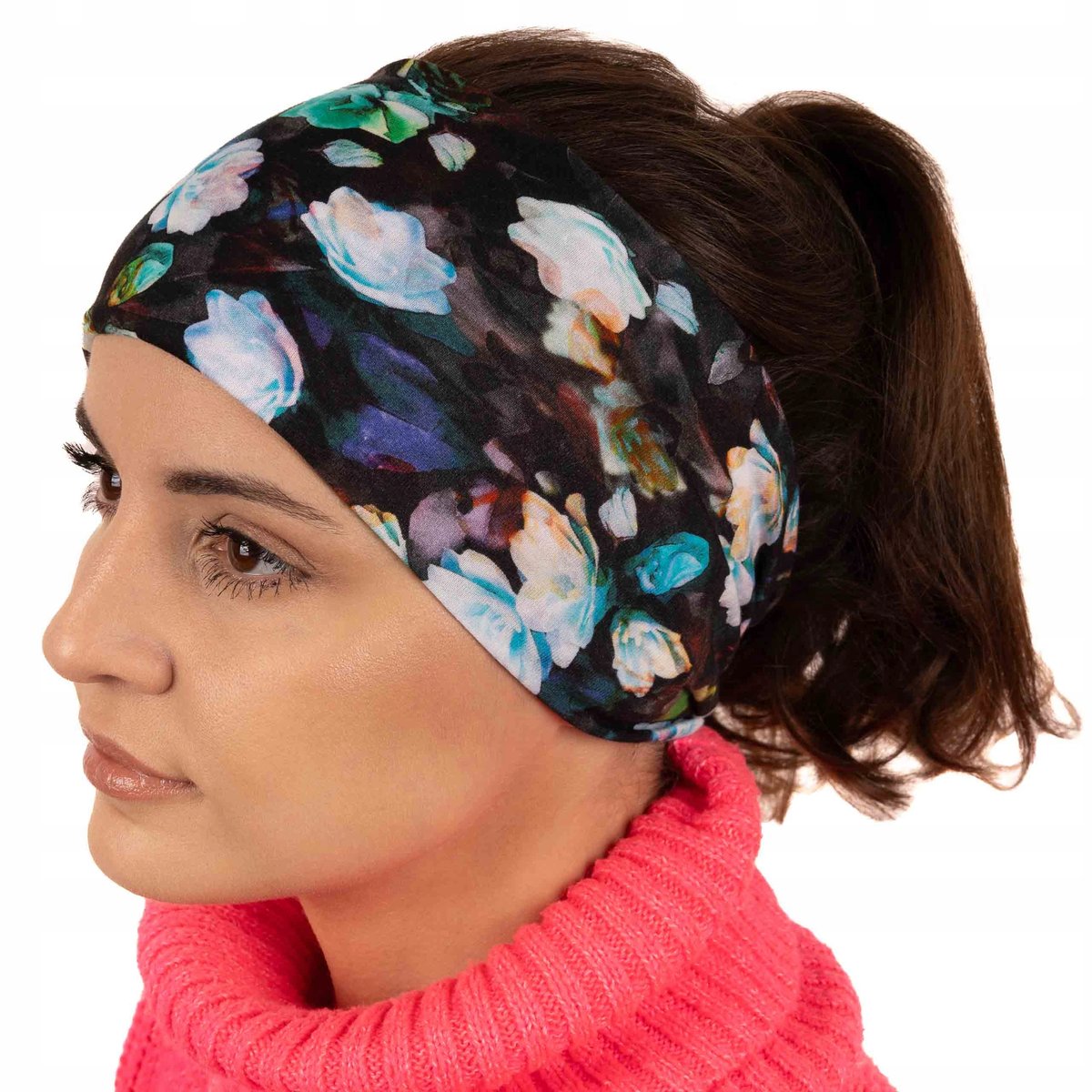 SZEROKA OPASKA DAMSKA TURBAN NA GŁOWĘ NA USZY DO WŁOSÓW NA JESIEŃ WIOSNĘ
