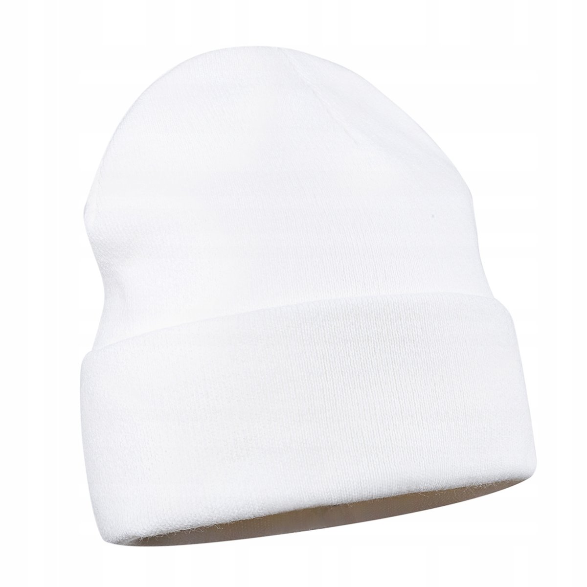 Ciepła Klasyczna Wywijana Czapka Zimowa Na Zimę Unisex Podwójna Biała