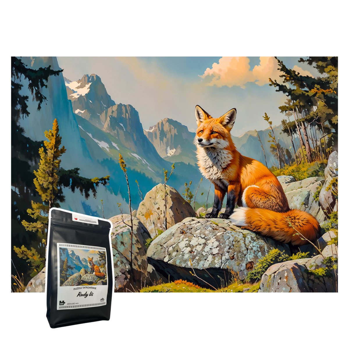 Puzzle 500 el TATRY Rudy lis