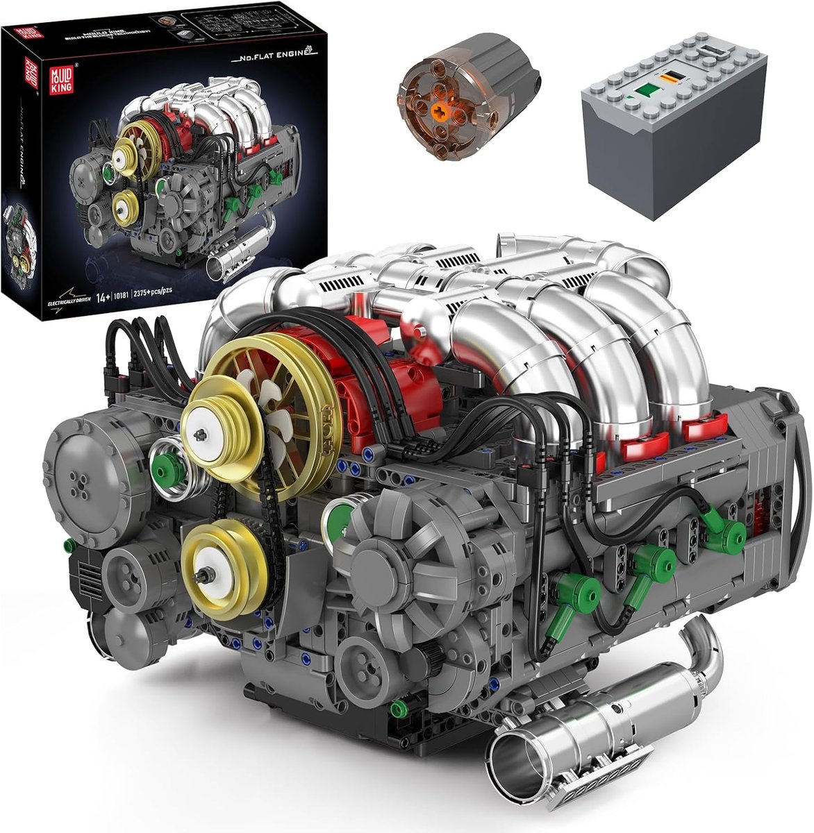 KLOCKI KONSTRUKCYJNE MOULD KING 10181 SILNIK FLAT ENGINE 2375 EL.