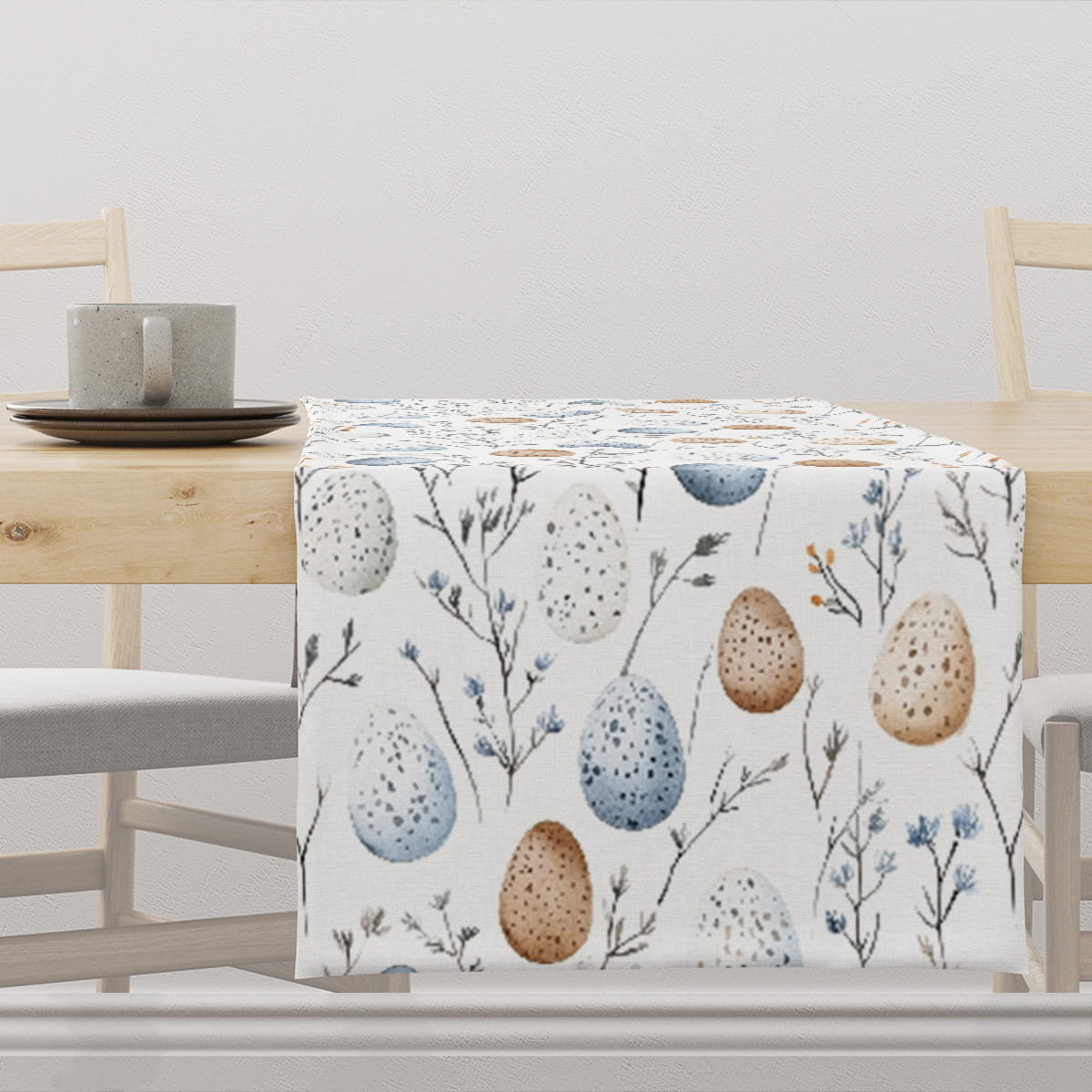 Bieżnik wiosenny SPRING wzór SP22 kolorowe pisanki 40 x 260 cm