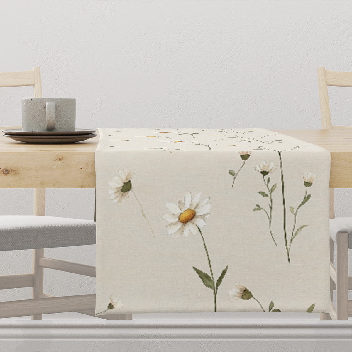 Bieżnik wiosenny SPRING wzór SP25 stokrotki 40 x 260 cm