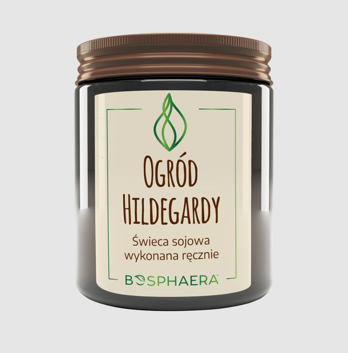 Sojowa świeca zapachowa - Ogród Hildegardy - 190g - Bosphaera