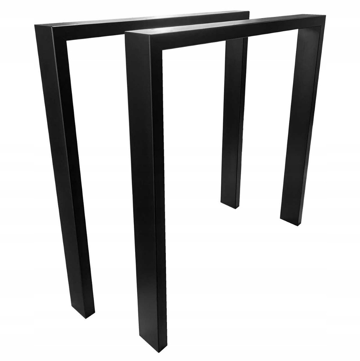 Nogi metalowe U Do stołu Loft Industrial czarne 70x72 cm Profil 7x3cm 2 szt