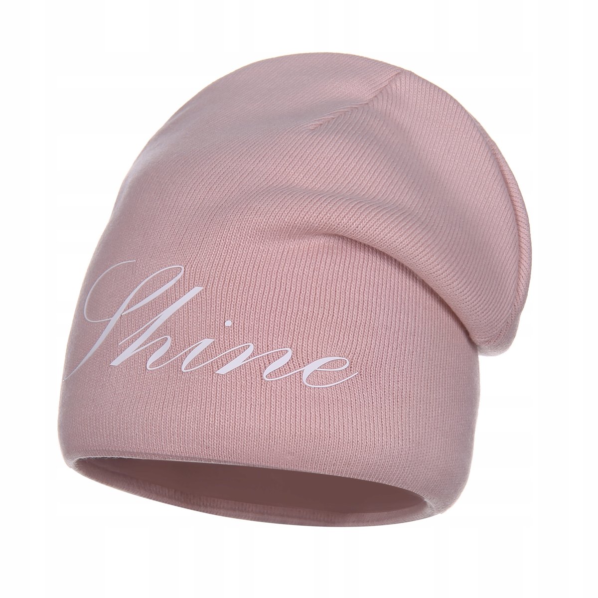 Czapka Zimowa Damska Beanie Z Polarem Różowa