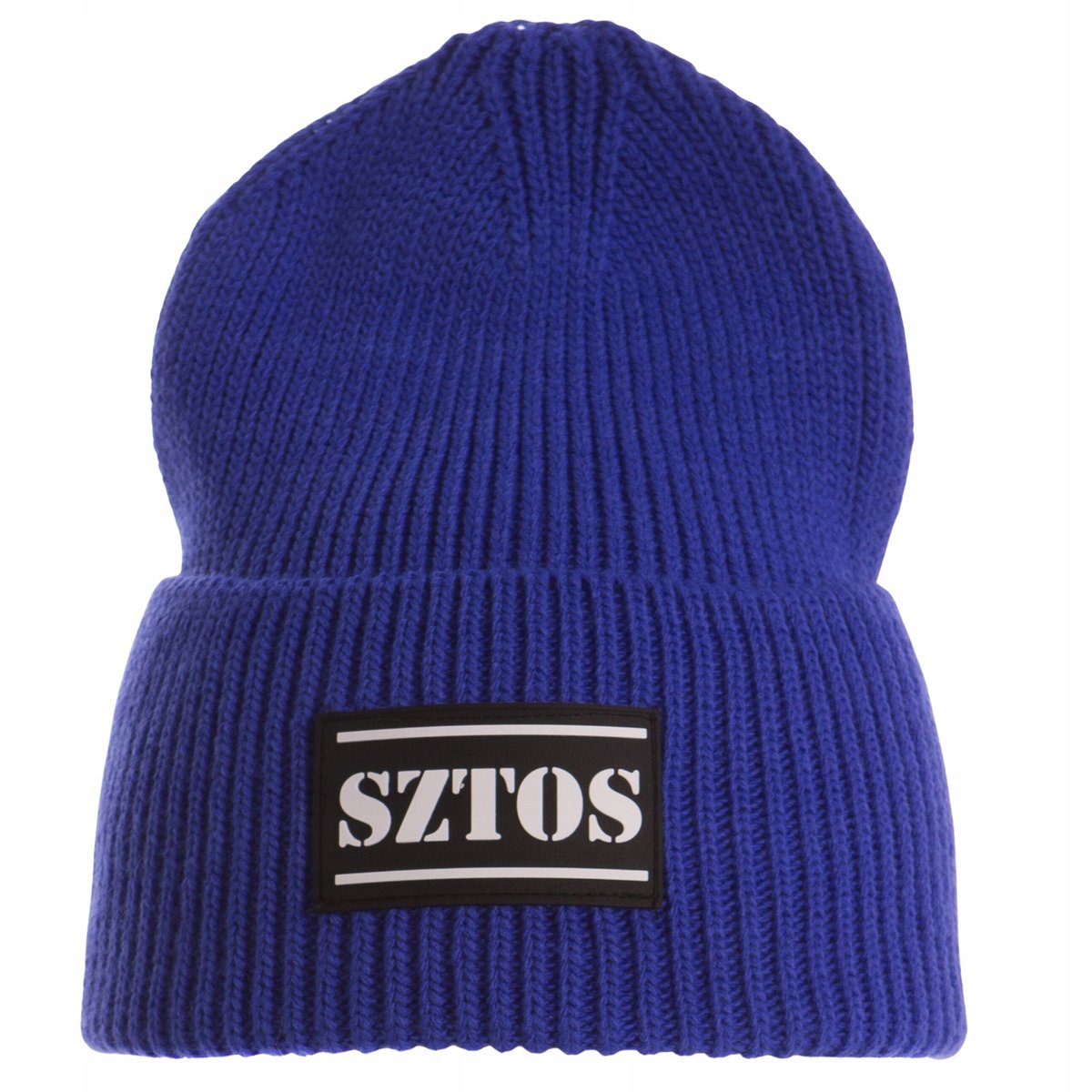 Czapka Zimowa Sztos Damska Beanie Smerfetka Niebieska Chabrowy Kolor