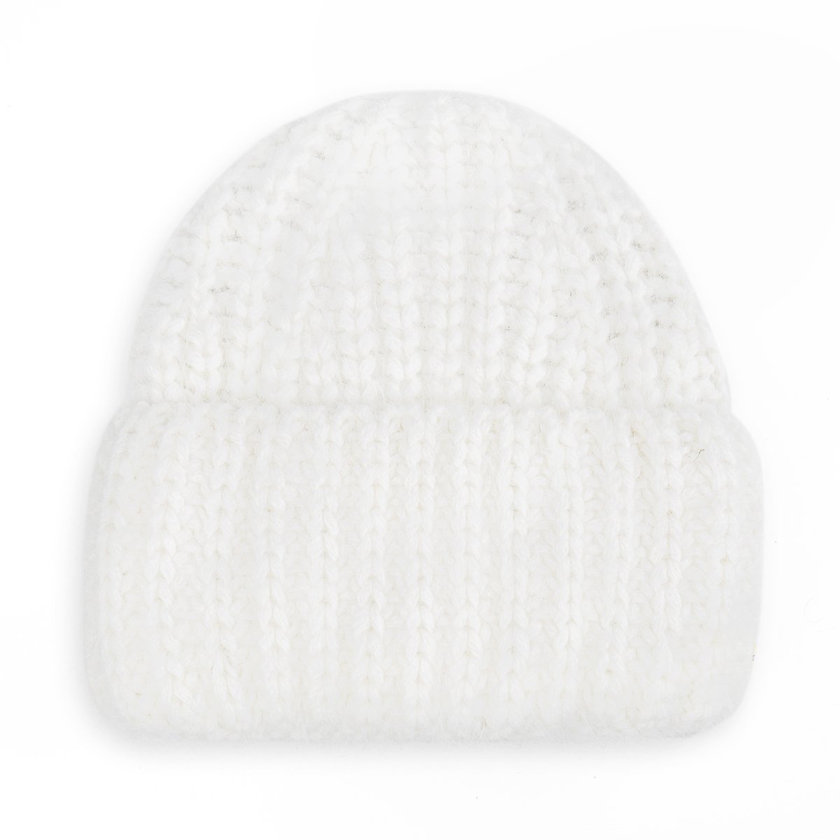 Damska Ciepła Elegancka Czapka Wełniana Zimowa Na Zimę 60% Angora Mleczna